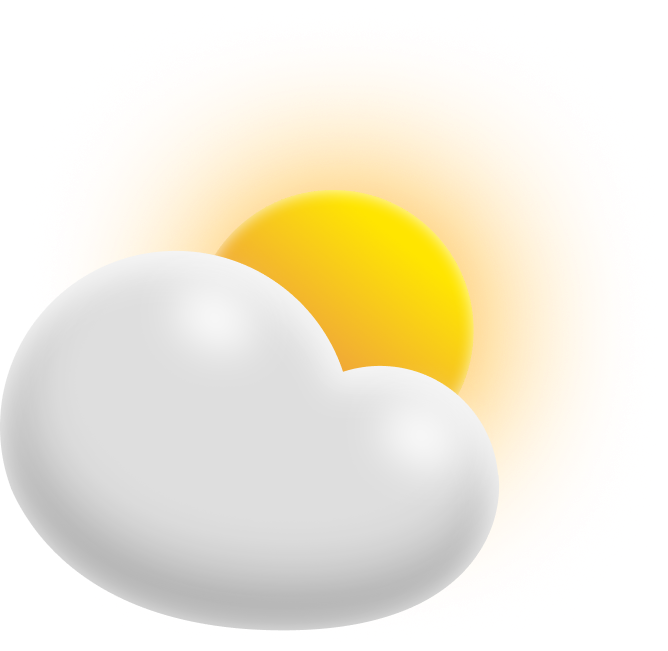 Cloudy sun 3d render